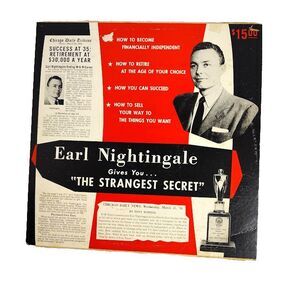 Earl Nightingale The Strangest Secret 12" Vinyl Record 1956 Add-Mor Sales Co 10"